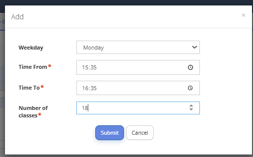 Fig. 2. Adding the Program Classes