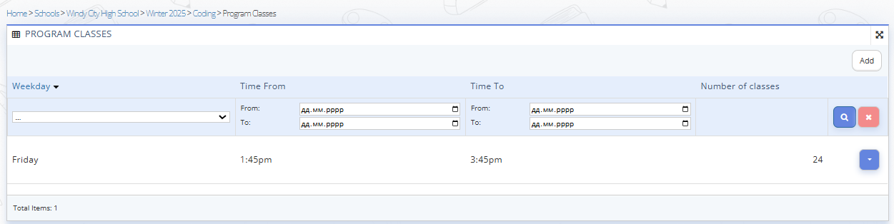 Fig. 1. Program Classes